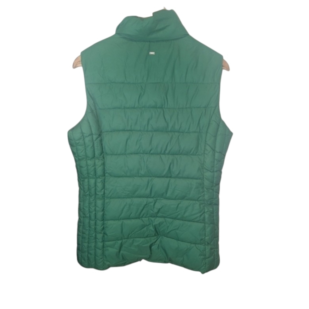 EUC! Tommy Hilfiger Green Quilted Vest - Picture 2 of 3